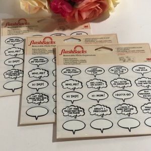 Photo bubbles Removable Photo Expressions 3M 1990 set of three NEW Old Vintage